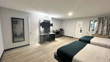 Select Comfort beds, desk, free WiFi, bed sheets