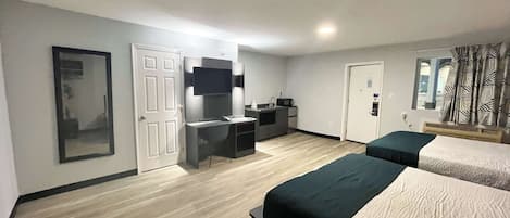 Select Comfort beds, desk, free WiFi, bed sheets