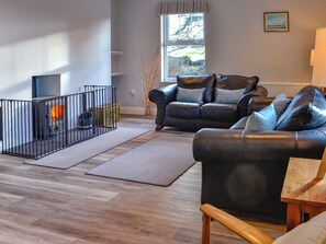 Fireplace - A superb 4 bedroomed cottage with glorious gardens and stunning sea views. (Newton Stewart)