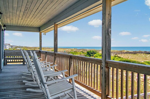 Property grounds - Babington Ocean Front Beach Home with Pool--heated pool optional--  (Holden Beach)