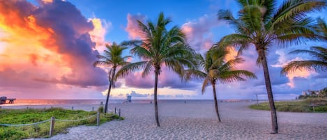 Beach nearby, white sand