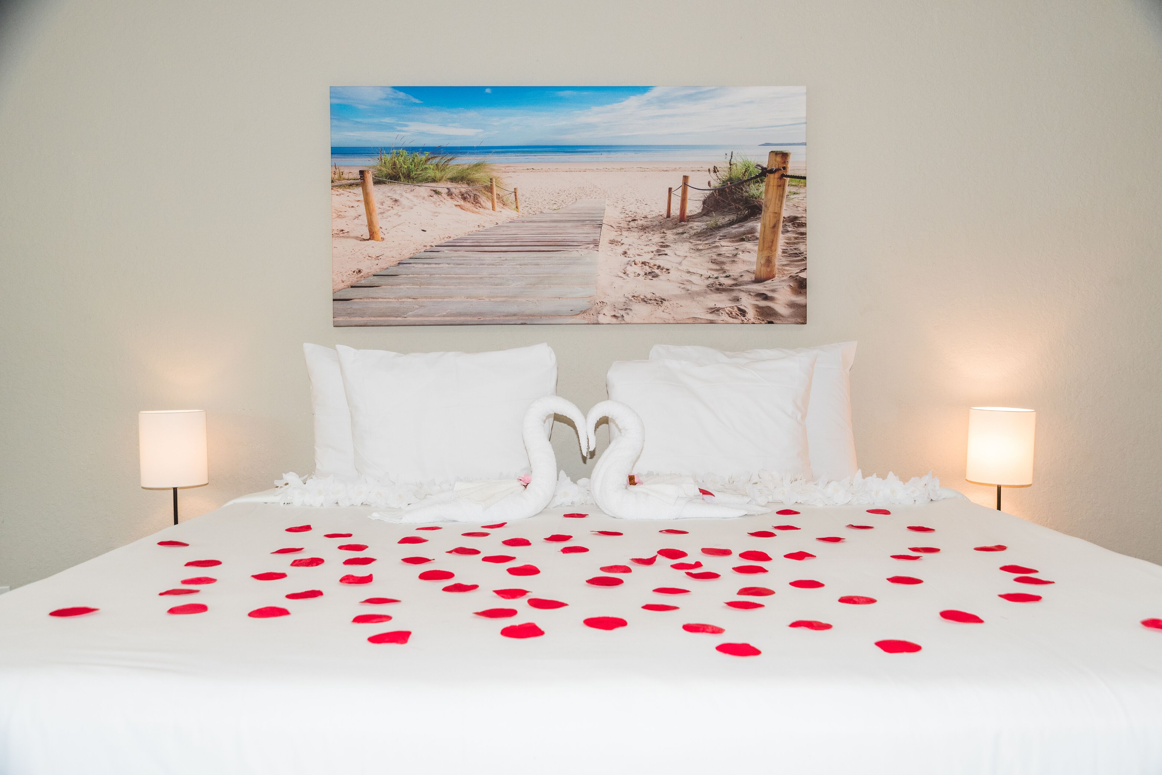 deluxe studio | egyptian cotton sheets, premium bedding, pillow-top beds, desk