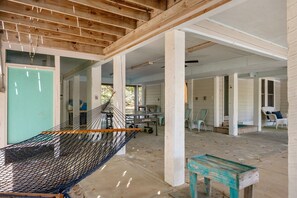 Terrace/patio - Sea Haven- Heated Salt Water Pool | Sleeps 16 | Dogs OK |500ft to beach |Hot Tub (Corolla)