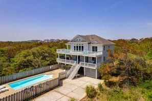 Exterior - Sea Haven- Heated Salt Water Pool, Sleeps 16, Dogs OK! 500ft to beach, Hot Tub (Corolla)