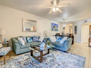 TV, DVD player - Coastal Oceanwalk Retreat with Pools, Hot Tub & Beach Gear | OW18-202 (New Smyrna Beach)
