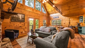 Smart TV, chimenea, videojuegos y libros