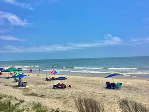 Beach nearby, sun loungers