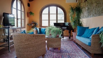 Televisión, chimenea