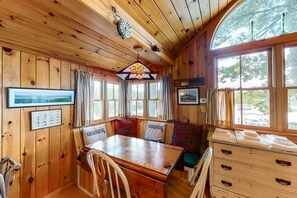 Interior - Lakefront cabin with shared firepit & access to Sebago Lake (Standish)