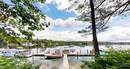 Lakefront cabin with shared firepit & access to Sebago Lake