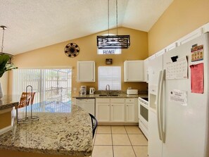 House, 3 Bedrooms | Private kitchen | Cookware/dishes/utensils - Mike's Southern Dunes Vacation Home 3 Bedroom Home by Redawning (Haines City)