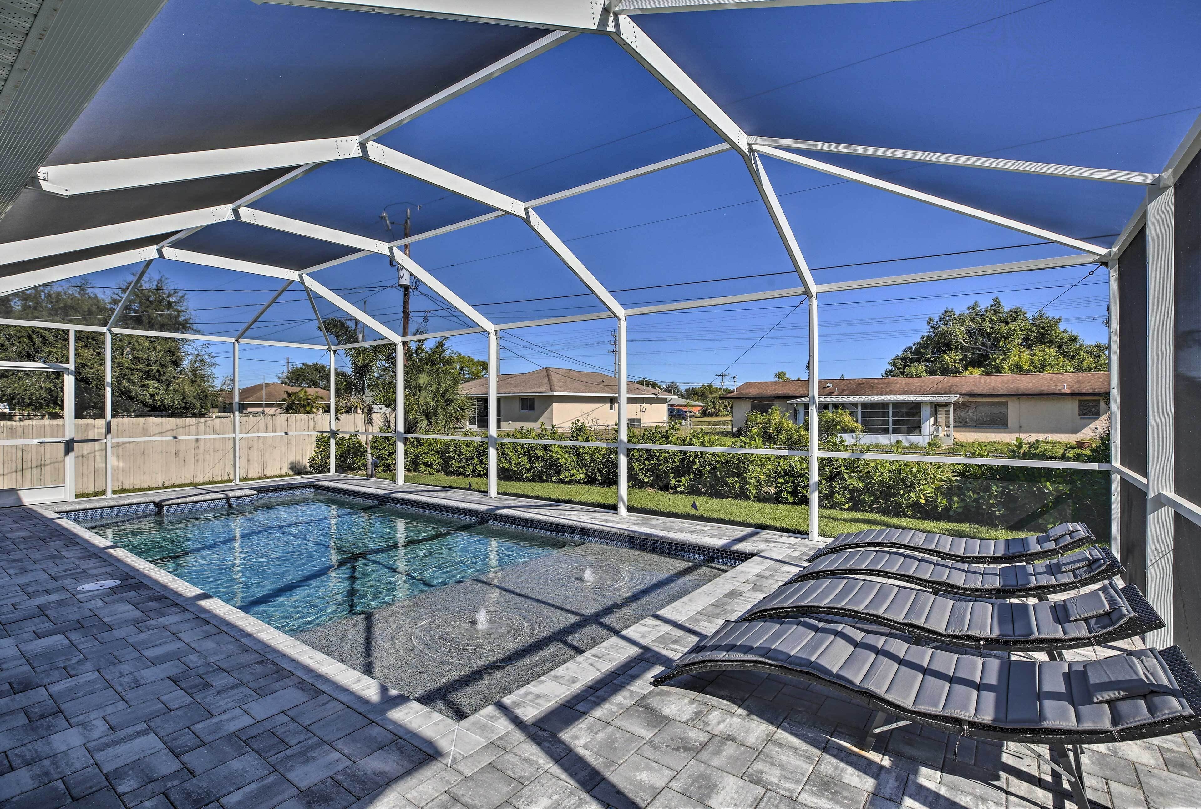 A heated pool