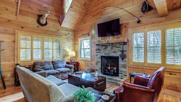 Smart TV, fireplace, video games, foosball