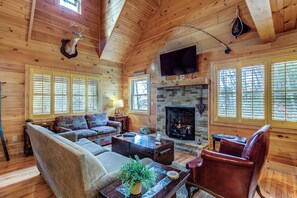 Smart TV, fireplace, video games, table football