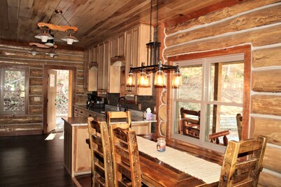 Cozy pine log cabin