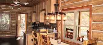 Cozy pine log cabin