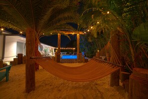 Outdoor pool, a heated pool