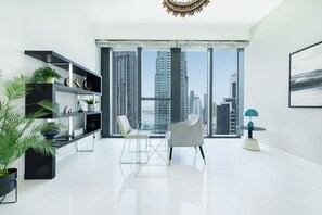 40-inch TV with satellite channels - Maison Privee - Exciting Apt Downtown Dubai w/Pool Nxt 2 Dubai Mall (Dubai)