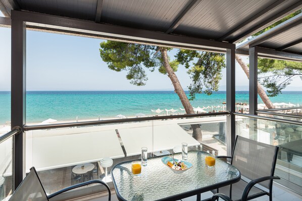 Double Bedroom Seaview | Terrace/patio - Tridente Mare (Kassandra)