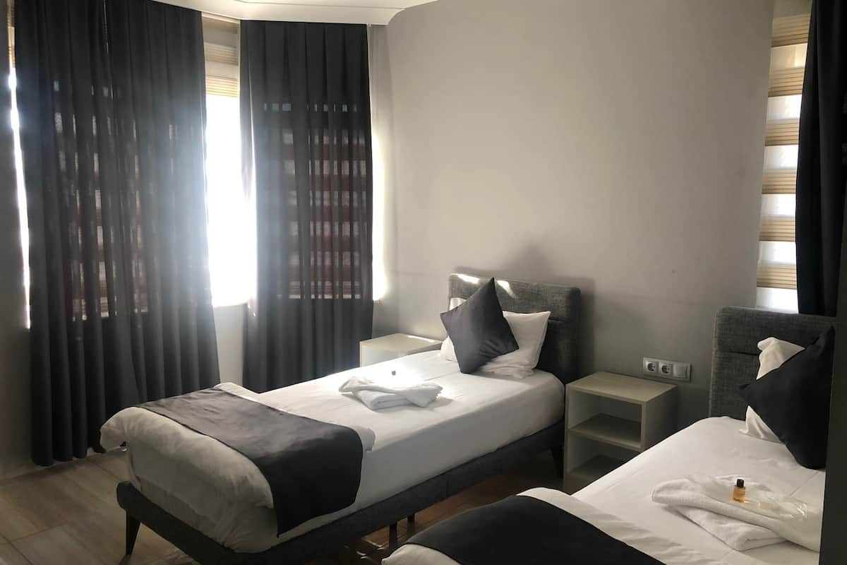 standard twin room | premium bedding, down duvets, minibar, desk