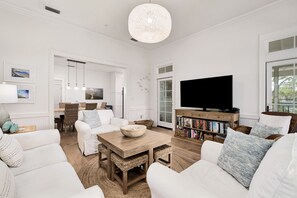 Smart TV, DVD player, books
