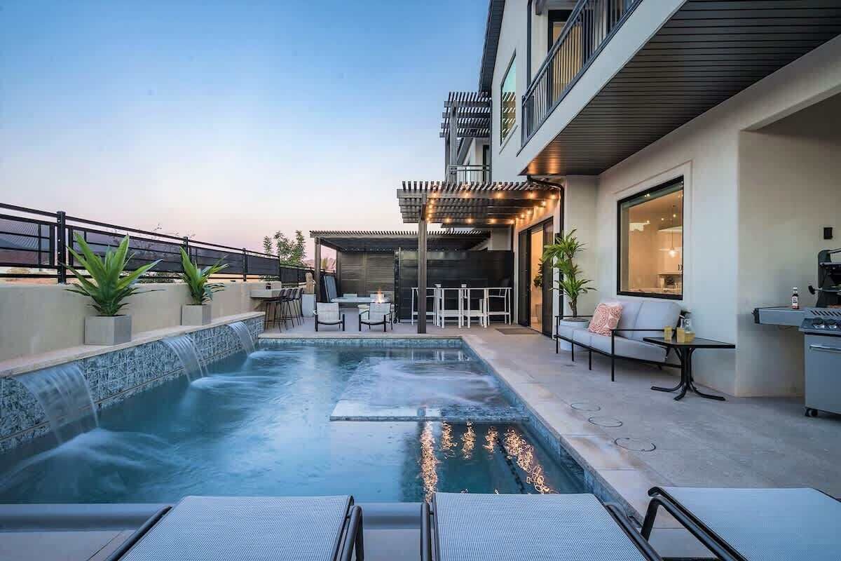 A heated pool