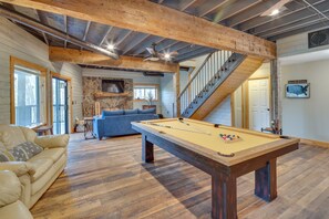 TV, fireplace, table football - 5 Mi to Ski Sapphire Valley: Cozy Retreat w/ Decks (Sapphire)