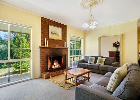 TV, fireplace - Swallows Rest, Bright (Bright)