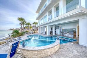 A heated pool