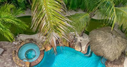 Near the Beach with Balconies and Tiki Bar