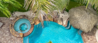 Near the Beach with Balconies and Tiki Bar