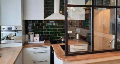 Liège cheerful modern house for 8pers with 30m2 terrace and enclosed courtyard.