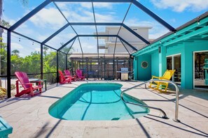 Opvarmet pool, liggestole