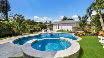 A heated pool