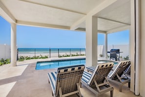 A heated pool