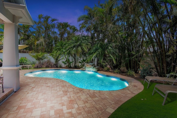 A heated pool