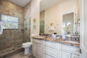 Hair dryer, towels - Beautifully outfitted home with a heated pool and tropical backyard! (Holmes Beach)