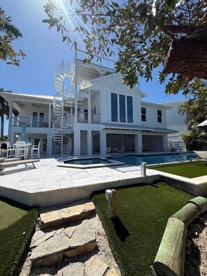 Exterior - Canal Front Home with Pool, Spa and Rooftop Deck! (Anna Maria)