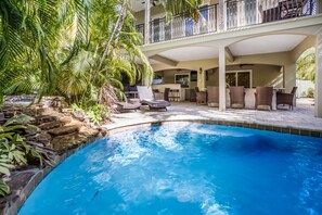 A heated pool