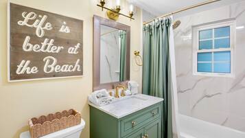 Hair dryer, towels