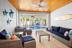 A heated pool