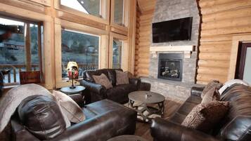 TV, fireplace, offices