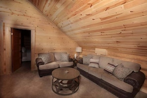TV, fireplace, offices