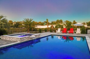 A heated pool