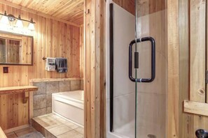 Bathtub, hair dryer, towels