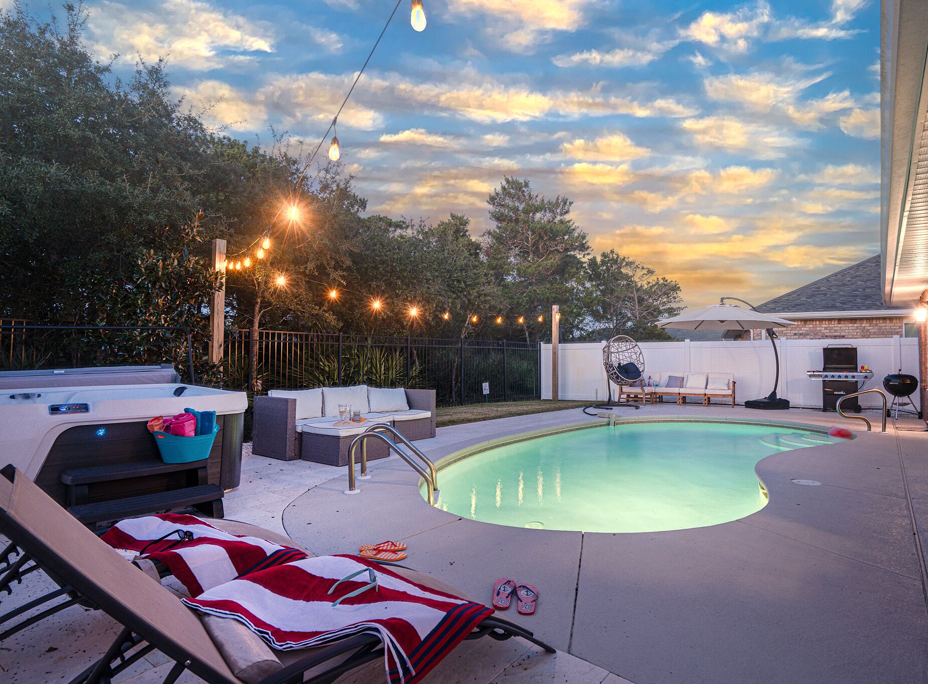 Outdoor pool, a heated pool