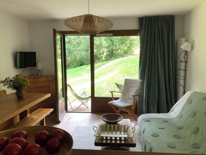 TV - Ground floor apartment, view of Mont-Blanc from the terrace (Saint-Gervais-les-Bains)