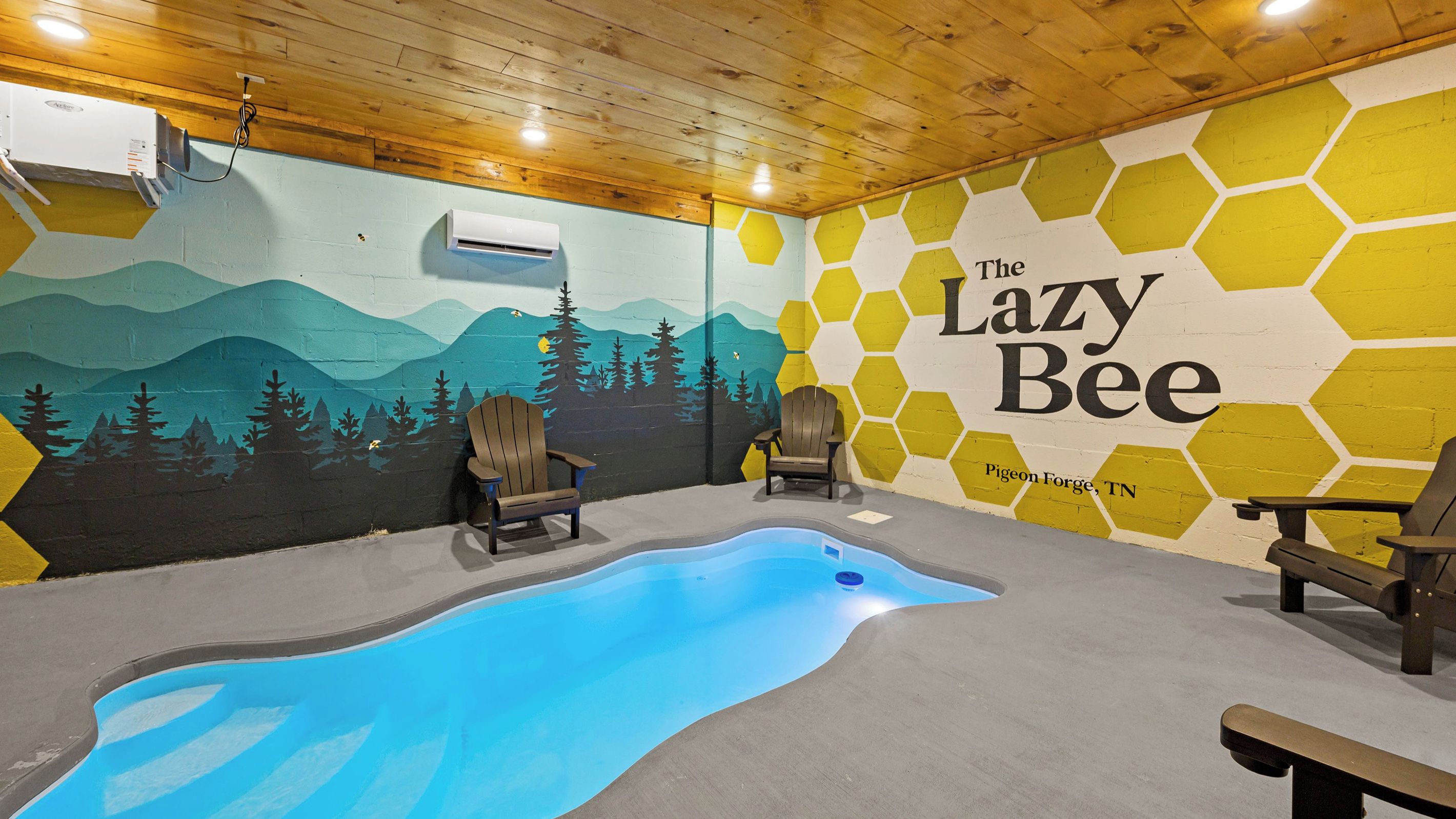 Indoor pool, a heated pool