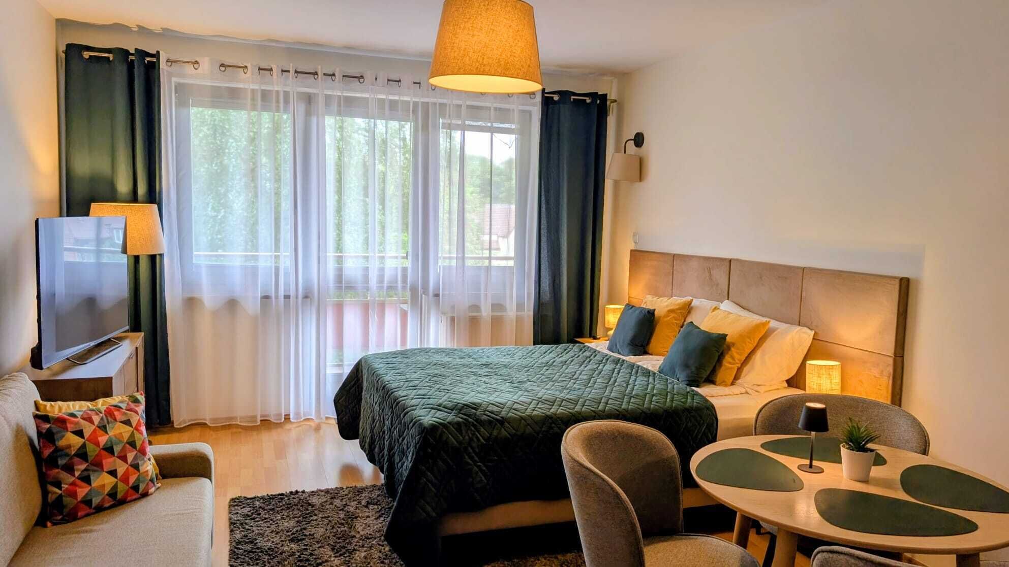 Standard-Studio | Bügeleisen/Bügelbrett, kostenloses WLAN, Bettwäsche