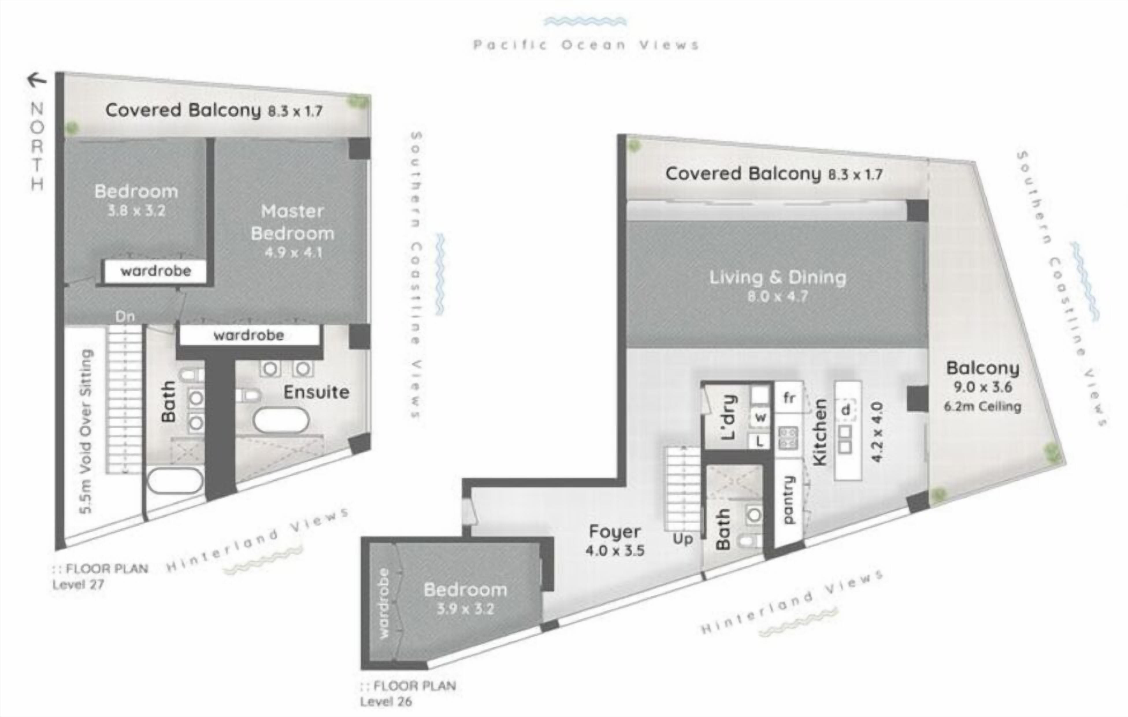 2 Level 3 bedroom luxury apartment with 180 degree views — image 2